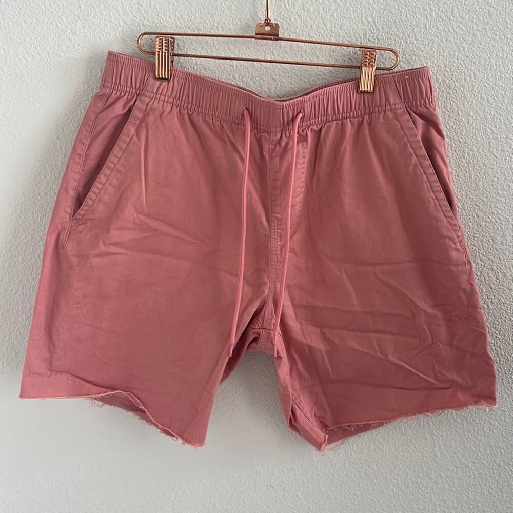 Vissla Salmon Cotton Pull On Elastic Waist Shorts Surf Casual Medium